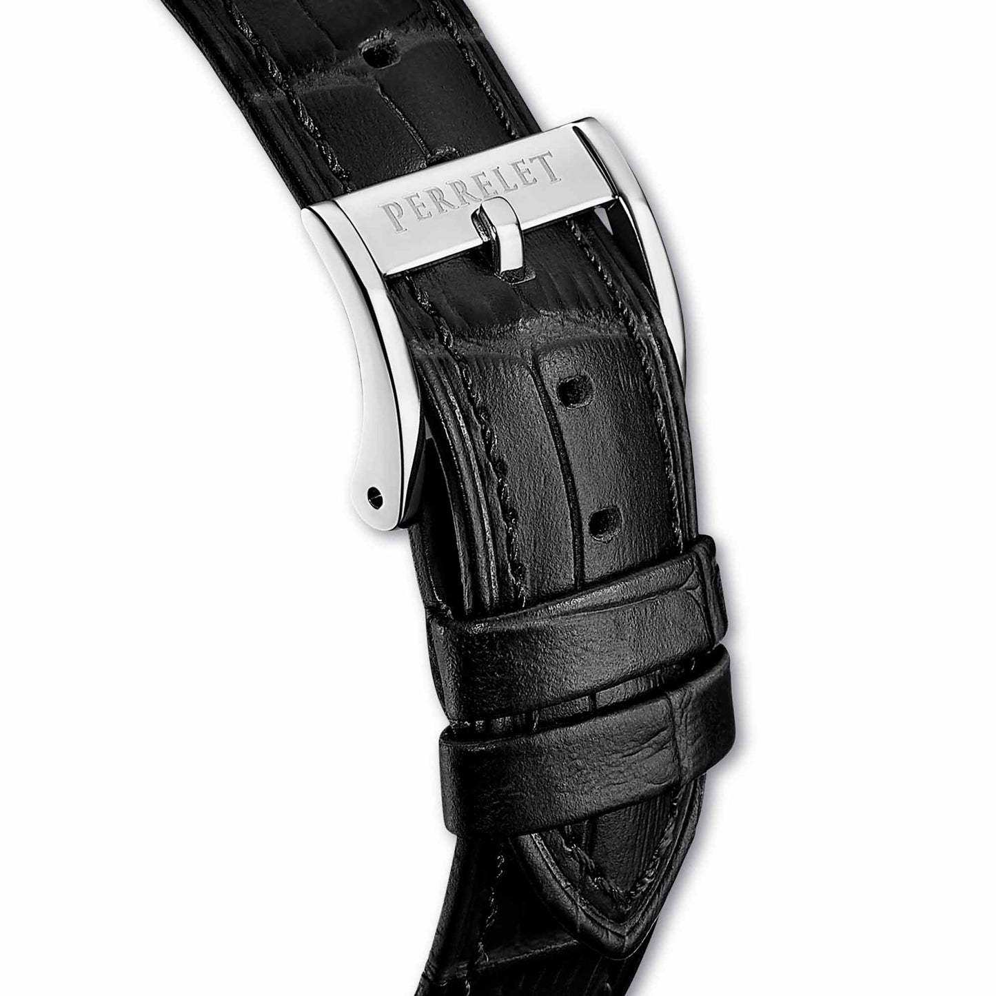 Experience Swiss elegance with the A1302/E – salmon open heart dial, automatic movement, and timeless styling.