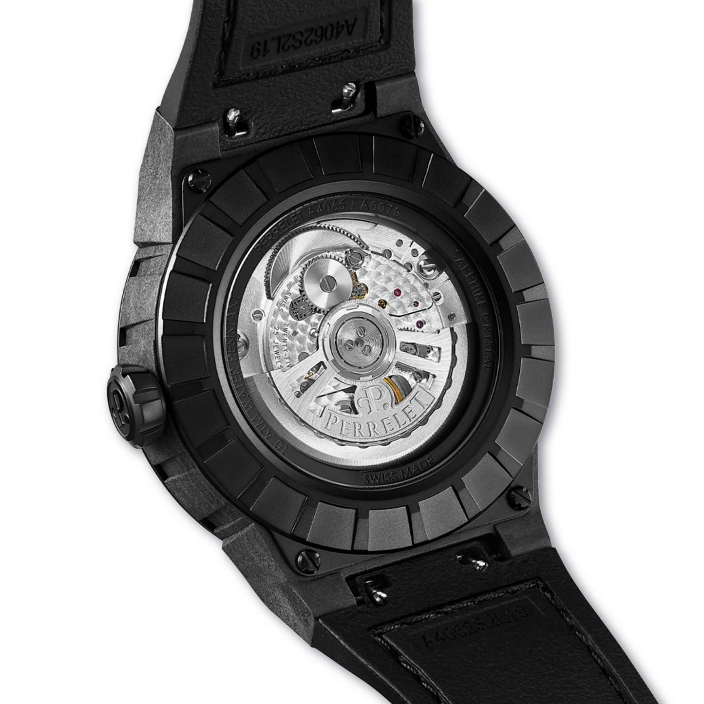 The Perrelet A4065/6 stuns with a red turbine dial, carbon case, and signature spinning blade design.