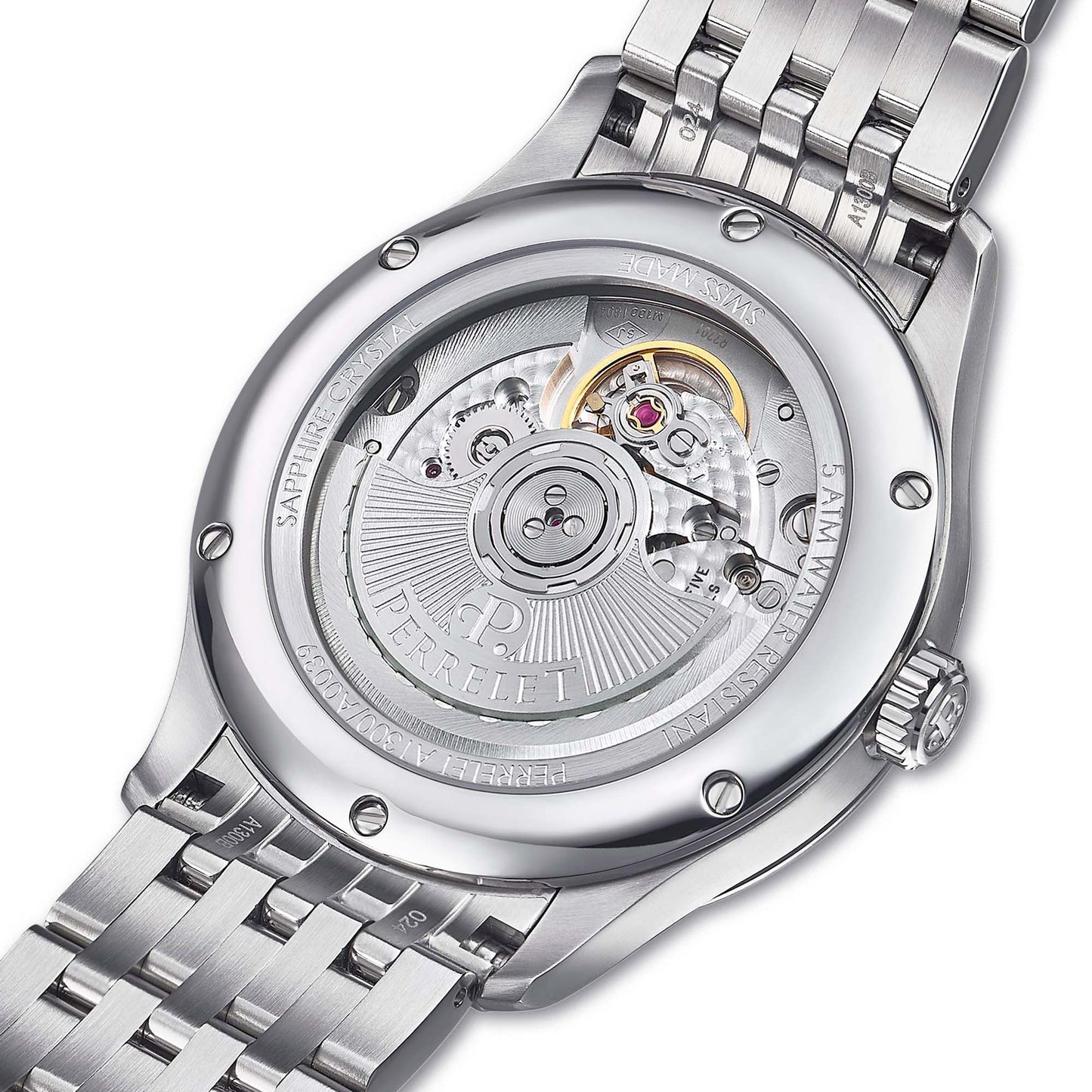 Experience the Perrelet A1300/B – ice blue beauty meets Swiss precision in this refined automatic watch.