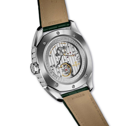 Perrelet LAB A1101/5 features dual time display and peripheral rotor movement in a modern 42mm case.