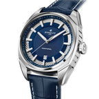 Discover the Perrelet A1100/4 with its striking blue dial and minimalist 3-hand layout. A refined Swiss automatic watch with innovative peripheral winding.