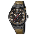 Perrelet A4065/8 features a khaki green turbine dial and carbon case for a bold, tactical-inspired design.