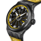 Perrelet A4065/7 delivers dynamic energy with a yellow turbine dial and Swiss automatic movement.