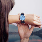WEEKEND A1300/C by Perrelet features a refined ice blue dial and sleek stainless steel case for modern collectors.