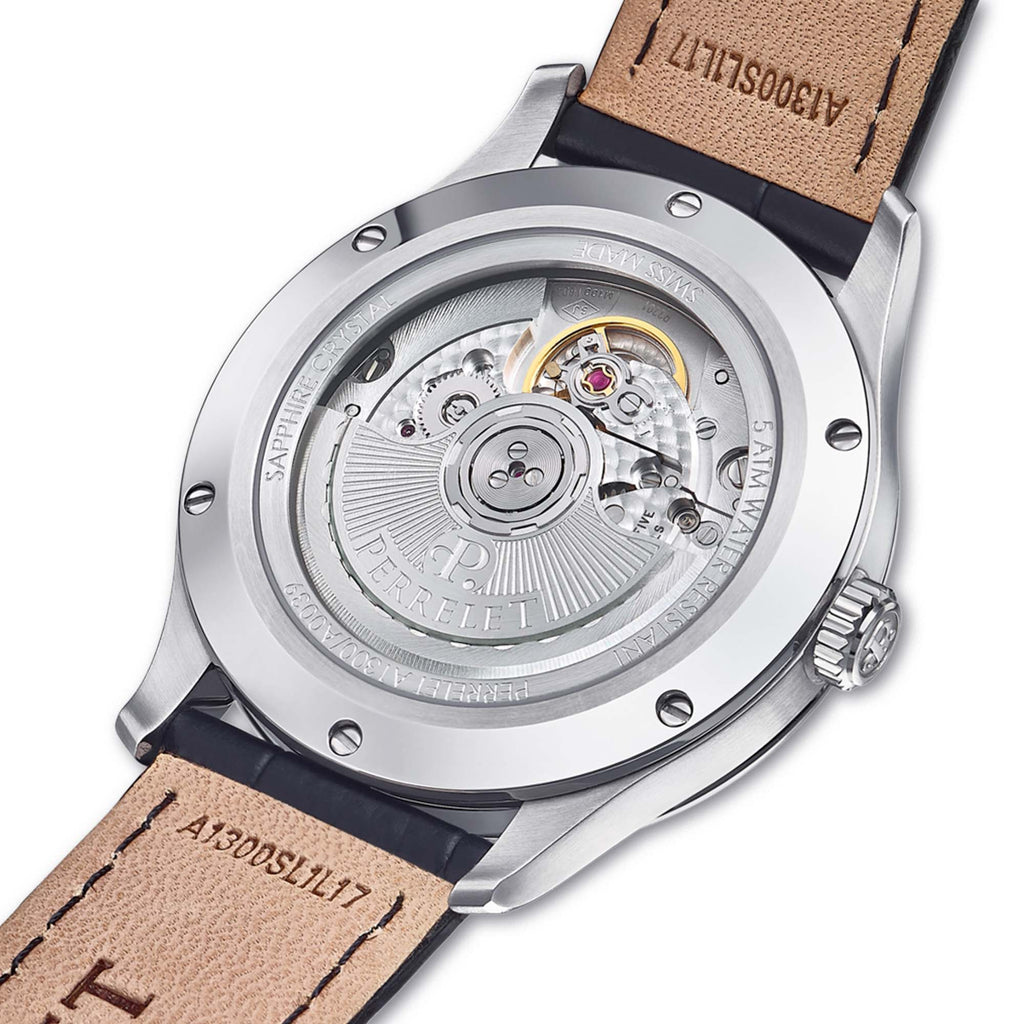 Perrelet A1300/G Salmon Dial watch blends timeless style and modern craftsmanship. Perfect for weekend sophistication.