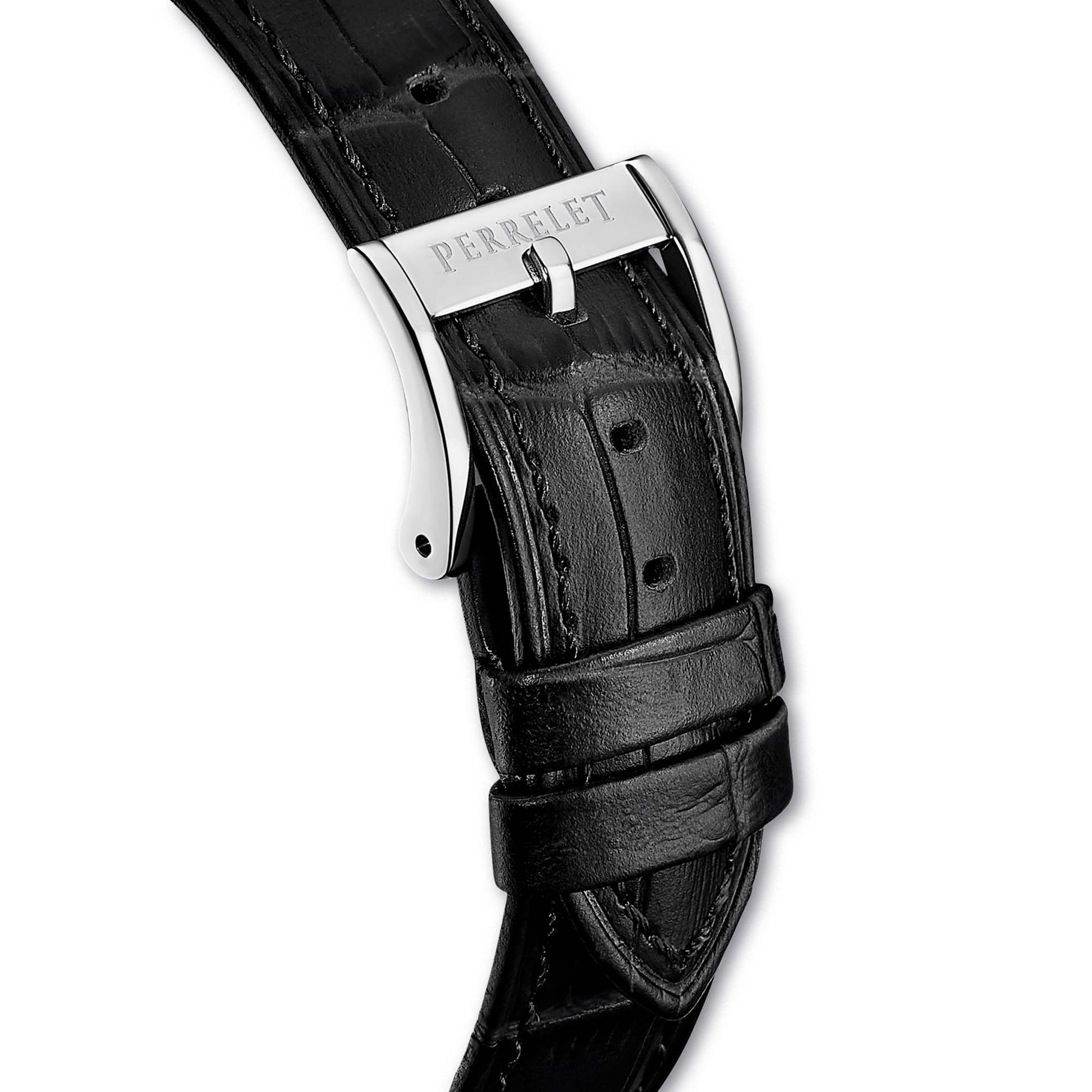Perrelet WEEKEND A1300/G offers salmon-tone charm and Swiss automatic movement in a clean, classic design.