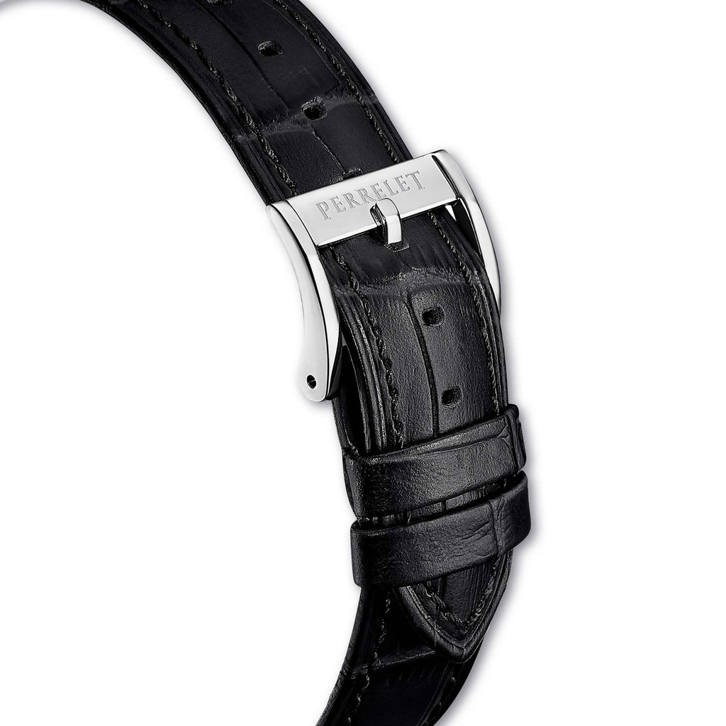 Perrelet WEEKEND A1302/8 showcases a green dial and open heart movement – photographed in full lifestyle and detail.